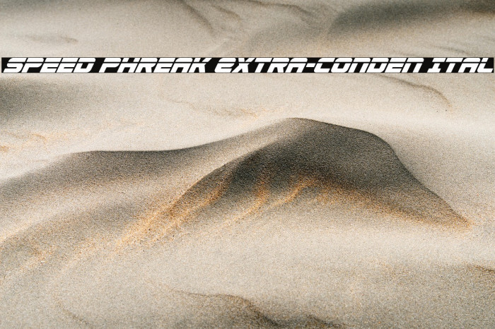 Speed Phreak Extra-Conden Ital Example 1