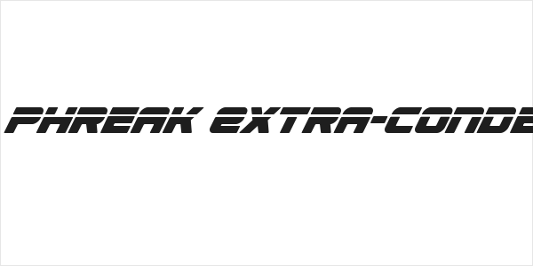 Speed Phreak Extra-Conden Ital Logo