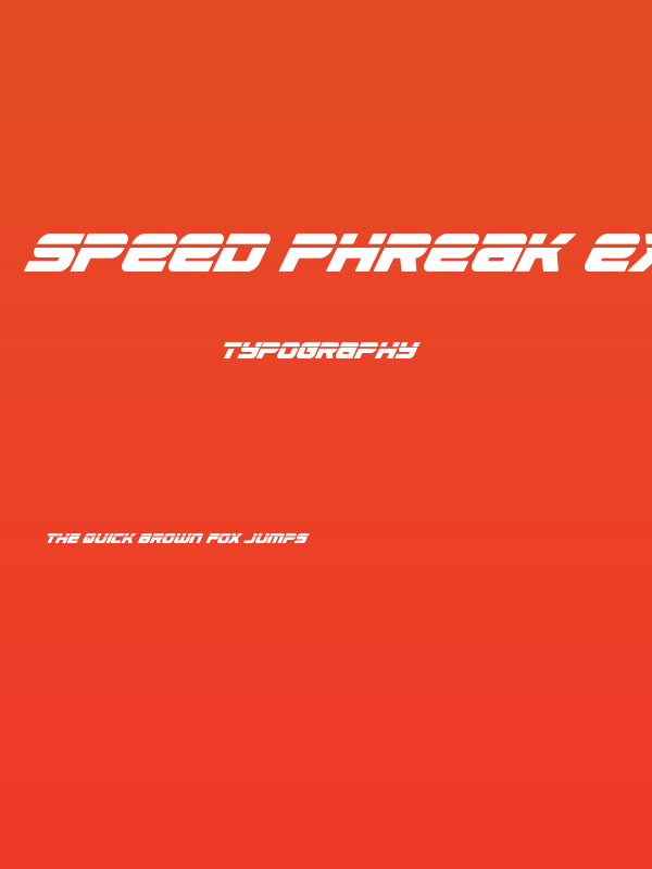 Speed Phreak Extra-Conden Ital Poster