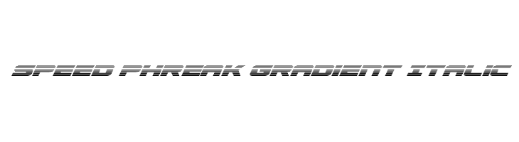 Speed Phreak Gradient Italic  免费字体下载