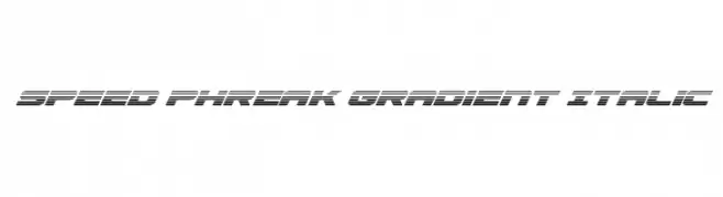 Speed Phreak Gradient Italic  नि: शुल्क फ़ॉन्ट्स डाउनलोड