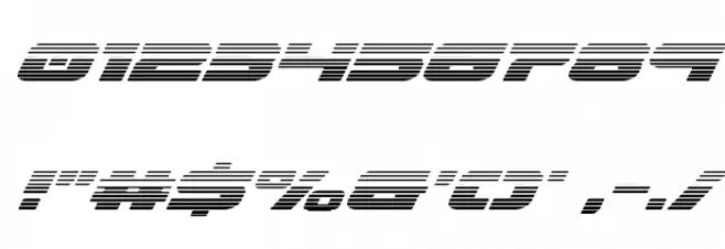 Speed Phreak Gradient Italic Font OTHER CHARS