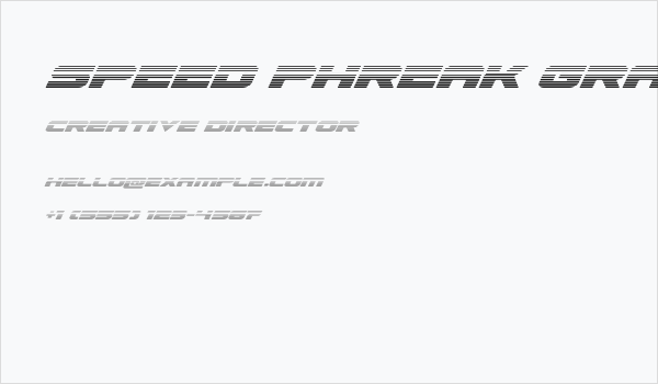 Speed Phreak Gradient Italic Business Card