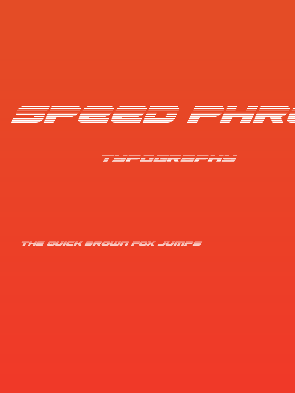 Speed Phreak Gradient Italic Poster