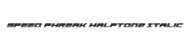 Speed Phreak Halftone Italic  font caratteri gratis