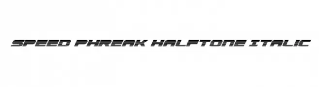 Speed Phreak Halftone Italic  Free Fonts Download