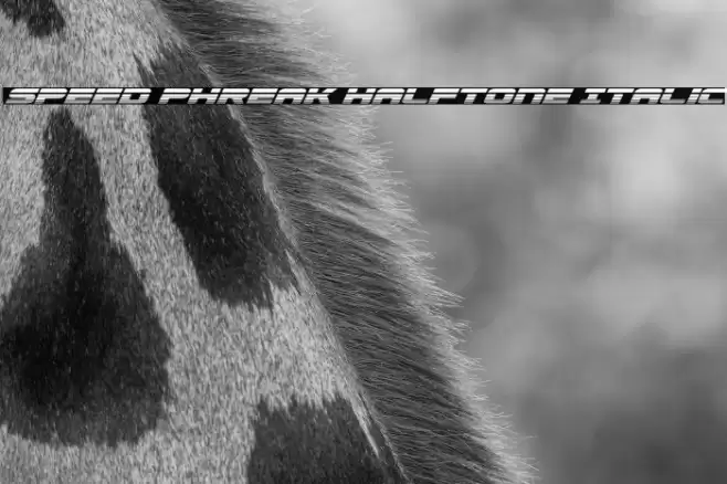 Speed Phreak Halftone Italic Font examples