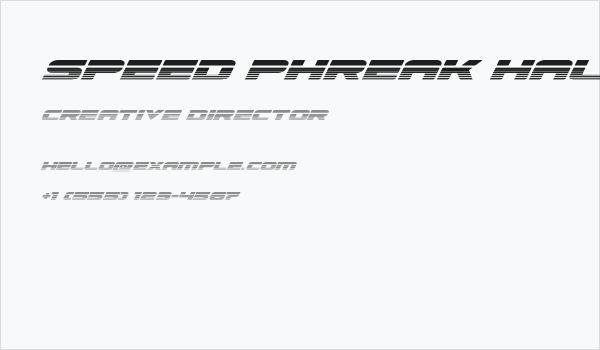 Speed Phreak Halftone Italic Business Card