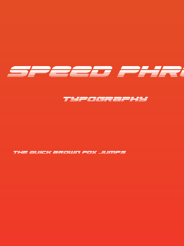 Speed Phreak Halftone Italic Poster