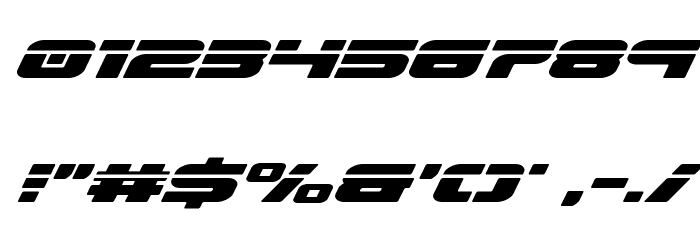 Speed Phreak Italic Font OTHER CHARS