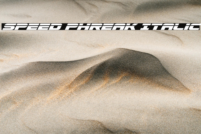 Speed Phreak Italic Example 2
