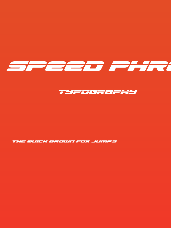 Speed Phreak Italic Poster