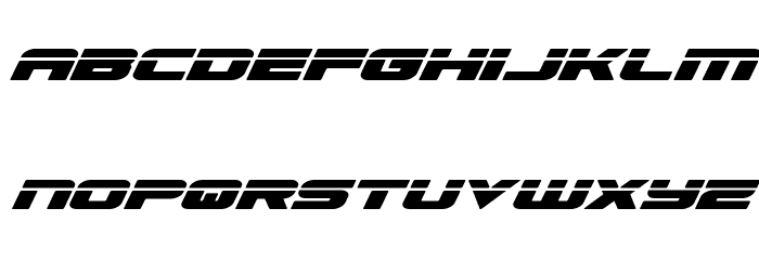 Speed Phreak Italic Font LOWERCASE