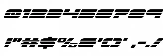 Speed Phreak Laser Italic Font OTHER CHARS