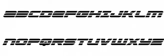 Speed Phreak Laser Italic 字体 大写