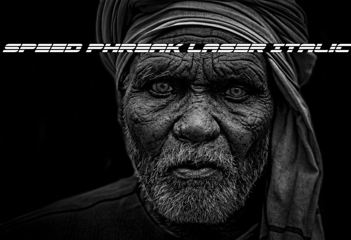 Speed Phreak Laser Italic Example 2