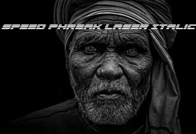 Speed Phreak Laser Italic Font examples