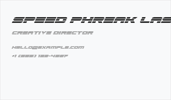 Speed Phreak Laser Italic Business Card