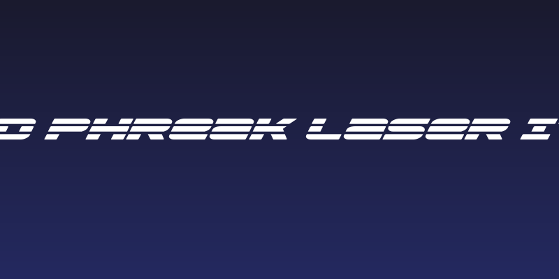 Speed Phreak Laser Italic Social Header