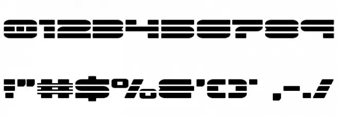 Speed Phreak Laser Font OTHER CHARS