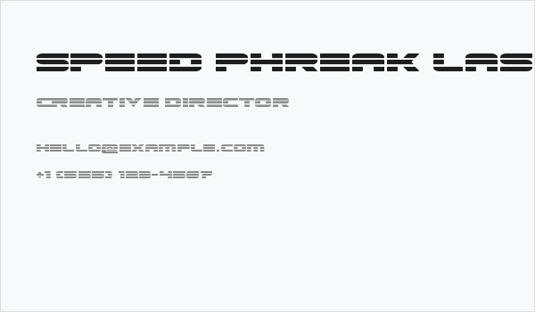 Speed Phreak Laser Business Card
