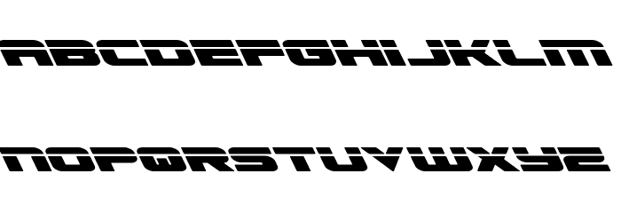 Speed Phreak Leftalic Font LOWERCASE