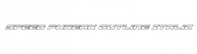 Speed Phreak Outline Italic  Frei Schriftart Herunterladen