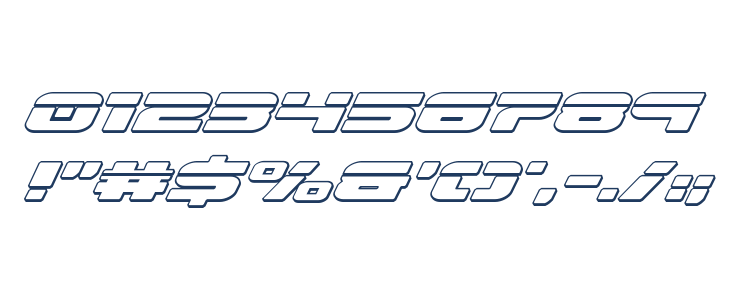 Speed Phreak Outline Italic Other Characters