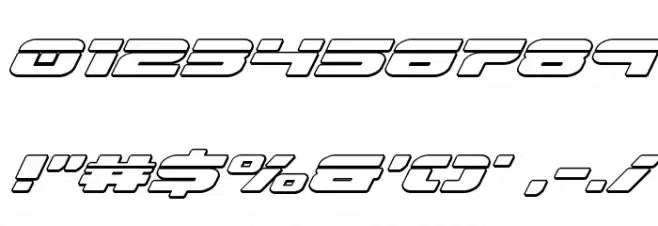 Speed Phreak Outline Italic Font OTHER CHARS