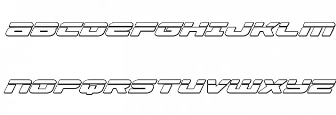 Speed Phreak Outline Italic Fonte MAIÚSCULAS