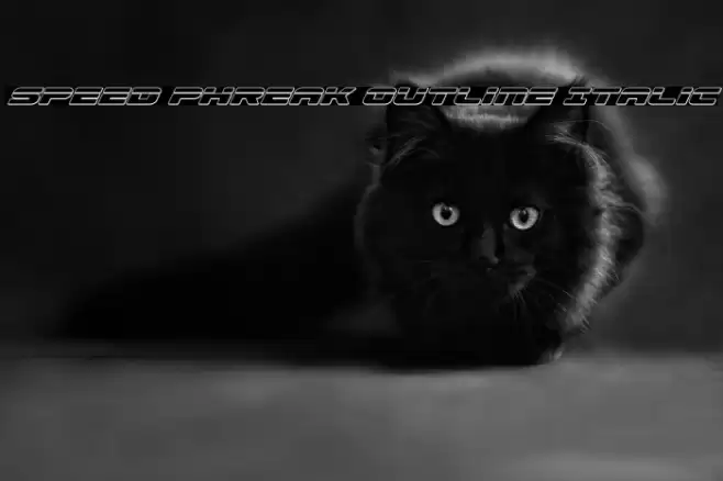 Speed Phreak Outline Italic Font examples