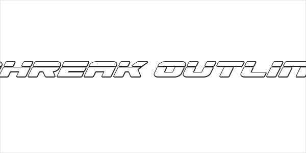 Speed Phreak Outline Italic Logo