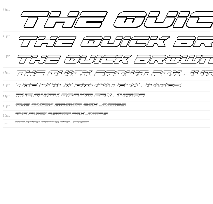 Speed Phreak Outline Italic Waterfall