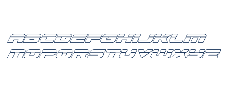 Speed Phreak Outline Italic Lowercase