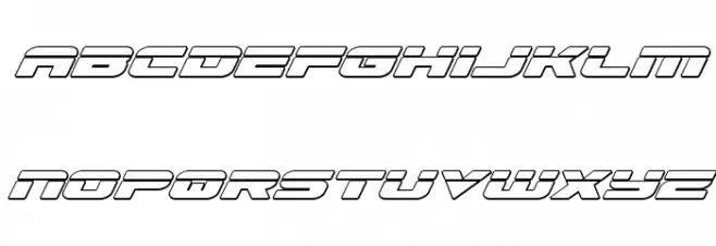 Speed Phreak Outline Italic خط أحرف صغيرة