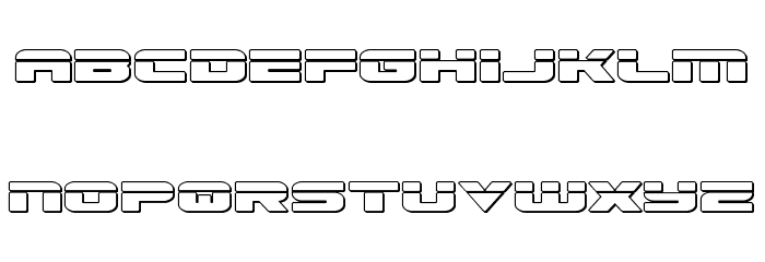Speed Phreak Outline Font LOWERCASE