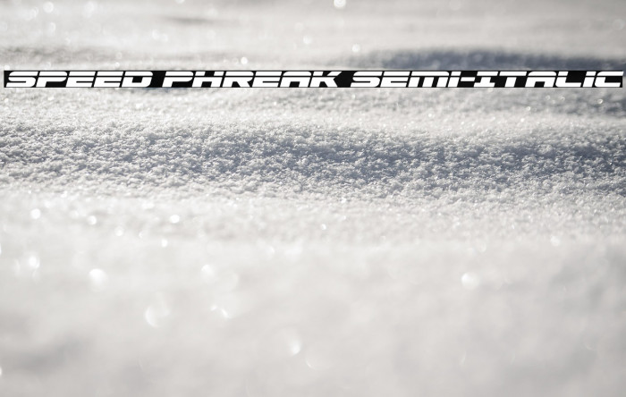 Speed Phreak Semi-Italic Example 2