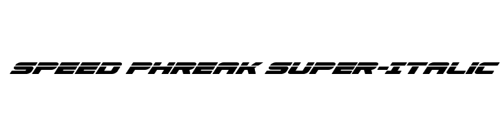 Speed Phreak Super-Italic  Free Fonts Download