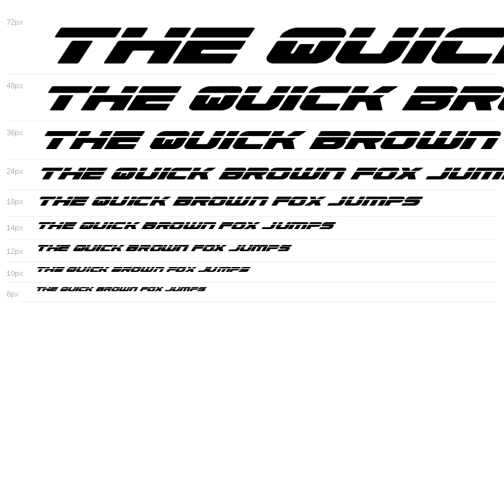 Speed Phreak Super-Italic Waterfall