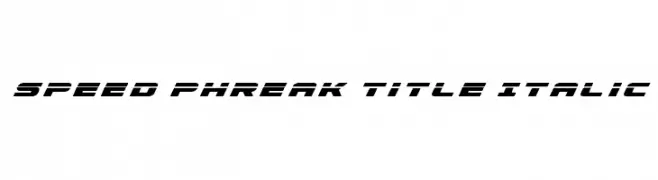 Speed Phreak Title Italic  フリーフォントのダウンロード