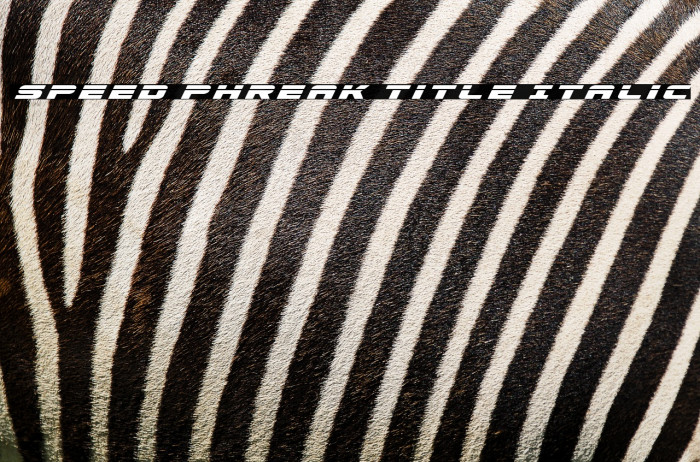 Speed Phreak Title Italic Example 1