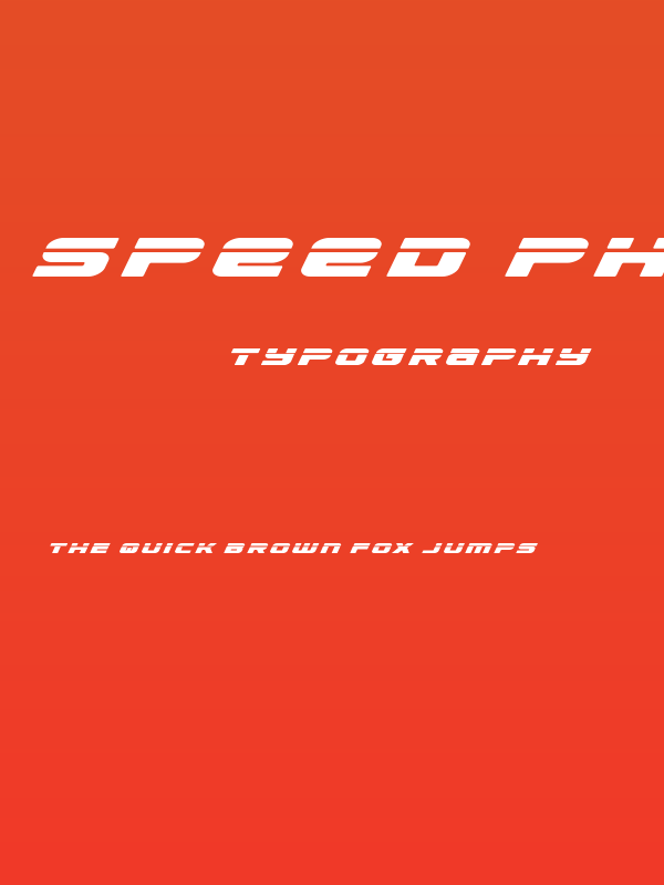 Speed Phreak Title Italic Poster
