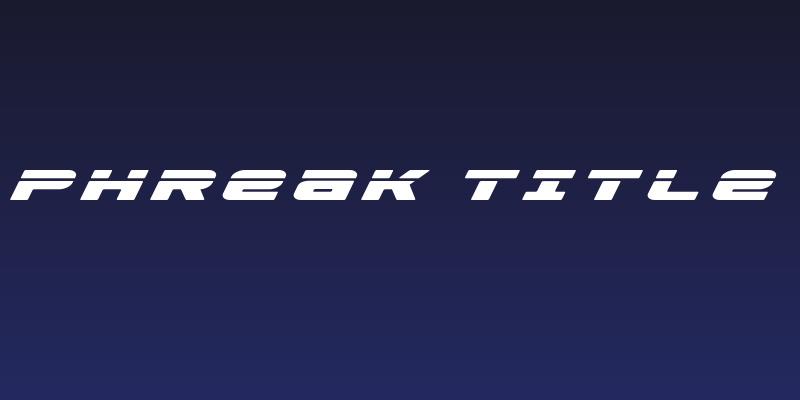 Speed Phreak Title Italic Social Header