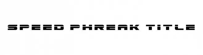 Speed Phreak Title  تنزيل الخطوط
