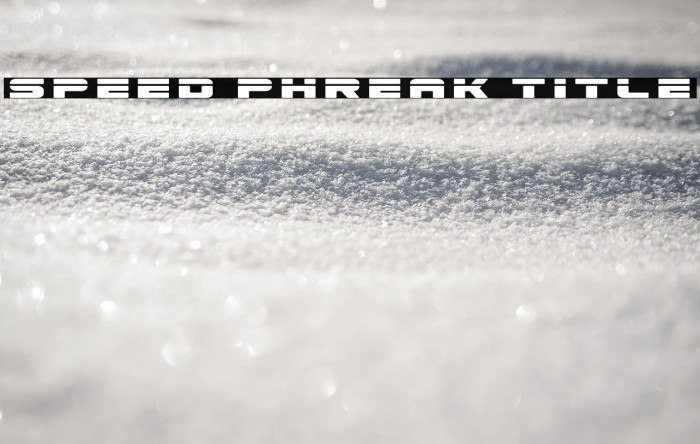 Speed Phreak Title Example 3