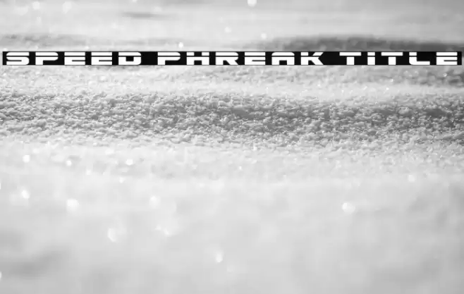 Speed Phreak Title Font examples