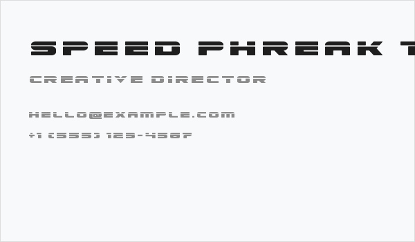 Speed Phreak Title Business Card