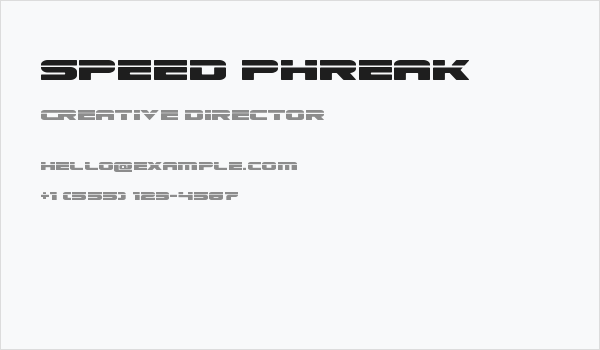 Speed Phreak Business Card