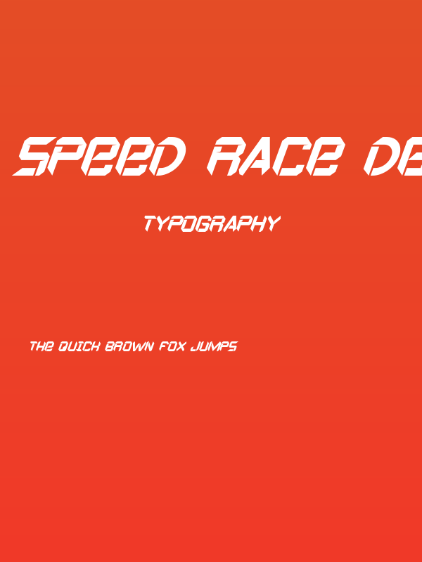 Speed Race Demo Poster