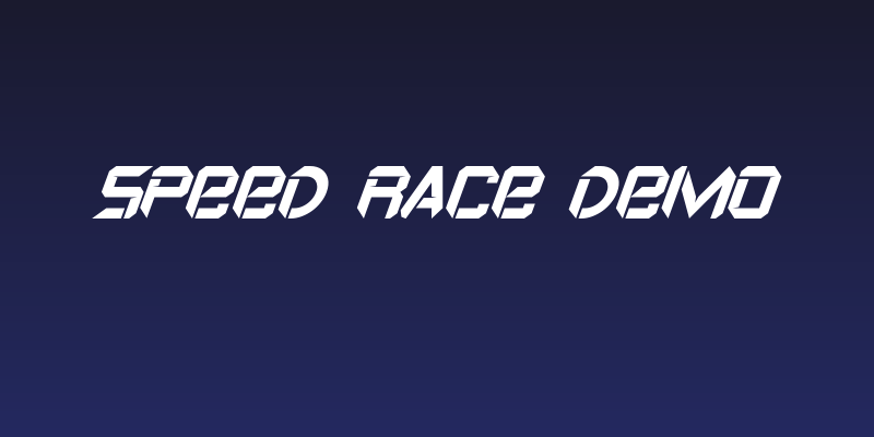 Speed Race Demo Social Header
